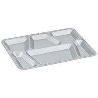 Vollrath 47252 15 1/2" x 11 5/8" Mirror Finish Stainless Steel Six-Compartment Tray