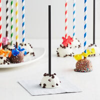 EcoChoice Black Paper Cake Pop Stick 7 3/4 inch - 2400/Pack