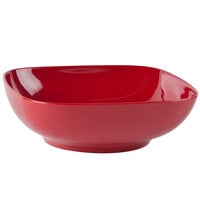 Thunder Group PS3103RD 3 1/2 inch x 3 1/2 inch Passion Red Square 5 oz. Melamine Bowl with Round Edges - 12/Pack