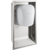 Lavex Janitorial White High Speed Automatic Hand Dryer with HEPA Filtration and Recess Kit