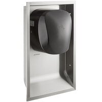Lavex Janitorial Black High Speed Automatic Hand Dryer with HEPA Filtration and Recess Kit