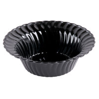 Fineline Flairware Black 205-BK 5 oz. Plastic Bowl - 18/Pack