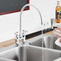 Waterloo Deck Mount Faucet with 12 inch Gooseneck Spout and 4 inch Centers