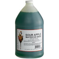 I. Rice 1 Gallon Sour Apple Water Ice Base - 4/Case