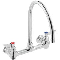 Waterloo Wall Mounted Faucet with 8" Centers and 10" Swivel Gooseneck Spout