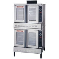 Blodgett DFG-100 Premium Series Natural Gas Double Deck Full Size Convection Oven with Draft Diverter- 110,000 BTU