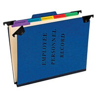 Pendaflex SER-2-BL Blue Letter Size 1/5 Cut Hanging Employee / Personnel Folder