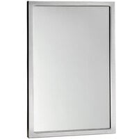 Bobrick B-290 1836 18 inch x 36 inch Wall-Mounted Mirror with Stainless Steel Welded Frame