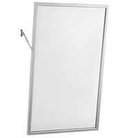 Bobrick B-294 1830 18 inch x 30 inch Stainless Steel Angle-Frame Two Position Tilt Mirror