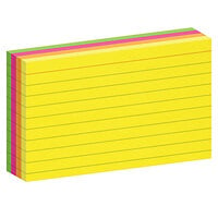 Oxford 40279 3 inch x 5 inch Assorted Color Ruled Index Cards - 100/Pack