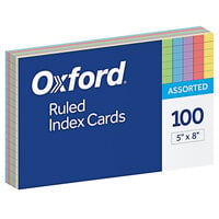 Oxford OXF 50EE 5 x 8 White Unruled Index Card - 100/Pack