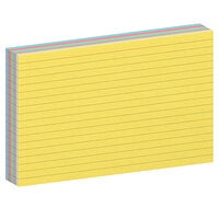 Oxford 35810 5 inch x 8 inch Assorted Color Ruled Index Cards - 100/Pack