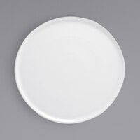 Front of the House DOS026WHP21 Harmony 13 inch Bright White Coupe Round Porcelain Plate - 4/Case