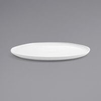 Front of the House DOS026WHP21 Harmony 13 inch Bright White Coupe Round Porcelain Plate - 4/Case