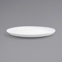 Front of the House BPT033WHP20 Harmony 15 inch Bright White Coupe Round Porcelain Platter - 2/Case