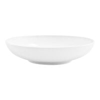 Front of the House Harmony 36 oz. Bright White Low Round Porcelain Bowl - 6/Case