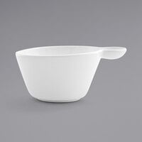 Front of the House DCS039WHP23 Harmony 10 oz. Bright White Porcelain Cup - 12/Case