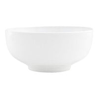 Front of the House Harmony 64 oz. Bright White Round Porcelain Bowl - 4/Case