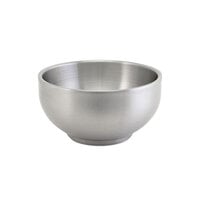 Front of the House DBO068BSS22 Harmony 6 oz. Brushed Stainless Steel Round Double Wall Bowl - 6/Case