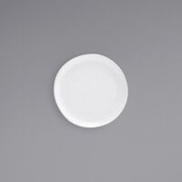 Front of the House DAP043WHP23 Harmony 5 1/2" Bright White Coupe Round Porcelain Plate - 12/Case