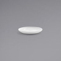 Front of the House DAP043WHP23 Harmony 5 1/2 inch Bright White Coupe Round Porcelain Plate - 12/Case