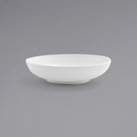 Front of the House DBO080WHP23 Harmony 16 oz. Bright White Low Round Porcelain Bowl - 12/Case