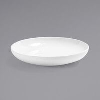 Front of the House DBO171WHP22 Harmony 48 oz. Bright White Low Round Porcelain Bowl - 6/Case