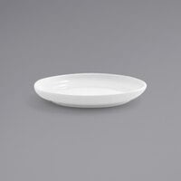 Front of the House DSP018WHP23 Harmony 7 1/2 inch Bright White Coupe Round Porcelain Plate - 12/Case