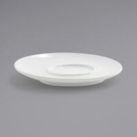 Front of the House DCS040WHP23 Harmony 6" Bright White Coupe Round Porcelain Saucer - 12/Case