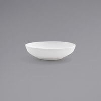 Front of the House DBO079WHP23 Harmony 10 oz. Bright White Low Round Porcelain Bowl - 12/Case