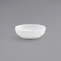 Front of the House DSD048WHP23 Harmony 1.5 oz. Bright White Round Porcelain Ramekin - 12/Case