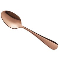 Acopa Vernon Rose Gold 4 1/2 inch 18/0 Stainless Steel Heavy Weight Demitasse Spoon - 12/Case