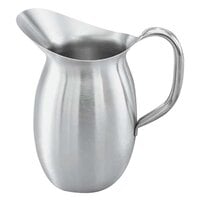 Vollrath 82040 132 oz. Satin Finish Stainless Steel Bell Pitcher