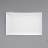 Front of the House BPT032WHP20 Mod 16 1/4 inch x 10 1/4 inch Bright White Rectangular Porcelain Platter - 2/Case
