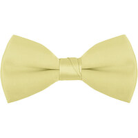 Henry Segal Yellow 2" (H) x 4" (W) Wide Clip-On Poly-Satin Bow Tie