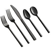 SpaceBlack™ - Premium Stainless Steel Matte Black 18/10 Silverware Set (8 /  16 / 24 Pieces)