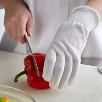 Mercer Culinary M33411L MercerGuard® White A4 Level Cut-Resistant Glove - Large