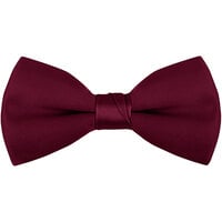 Henry Segal Burgundy 2" (H) x 4" (W) Wide Clip-On Poly-Satin Bow Tie