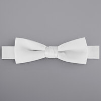 Henry Segal White 1 1/2" (H) x 4 1/4" (W) Adjustable Band Poly-Satin Bow Tie