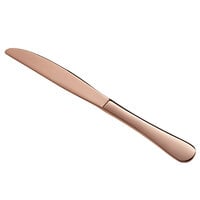 Acopa Vernon Rose Gold 9 3/16 inch 18/0 Stainless Steel Heavy Weight Dinner Knife - 12/Case