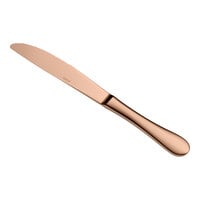 Acopa Vernon Rose Gold 9 3/16" 18/0 Stainless Steel Heavy Weight Dinner Knife - 12/Case