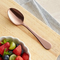 Acopa Vernon Rose Gold 6 1/16 inch 18/0 Stainless Steel Heavy Weight Teaspoon - 12/Case