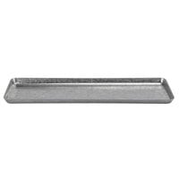 Front of the House DSU010ANS22 Mod 11 1/2 inch x 4 1/4 inch Rectangular Antique Finish Stainless Steel Plate - 6/Case