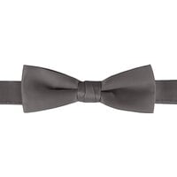 Henry Segal Dark Gray 1 1/2" (H) x 4 1/4" (W) Adjustable Band Poly-Satin Bow Tie
