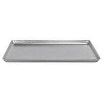 Front of the House DDP073ANS21 Mod 14 inch x 9 1/2 inch Rectangular Antique Finish Stainless Steel Plate - 4/Case