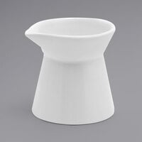 Front of the House TCR013WHP23 Mod 3 oz. Bright White Cinched Porcelain Creamer - 12/Case