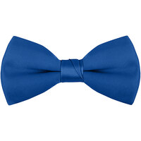 Henry Segal Royal Blue 2" (H) x 4" (W) Wide Clip-On Poly-Satin Bow Tie