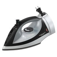 Hamilton Beach 14210R Black Full-Featured Hospitality Iron, Steam & Dry with Automatic Shut-Off and Retractable Cord - 120V, 1200W