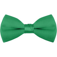Henry Segal Emerald Green 2" (H) x 4" (W) Wide Clip-On Poly-Satin Bow Tie