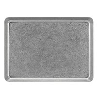Front of the House DAP083ANS22 Mod 8 1/4 inch x 6 inch Rectangular Antique Finish Stainless Steel Plate - 6/Case